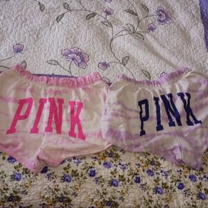 Victoria Secret VS Short Shorts Pink Bum Booty Stretch M Sweats Vintage Y2k